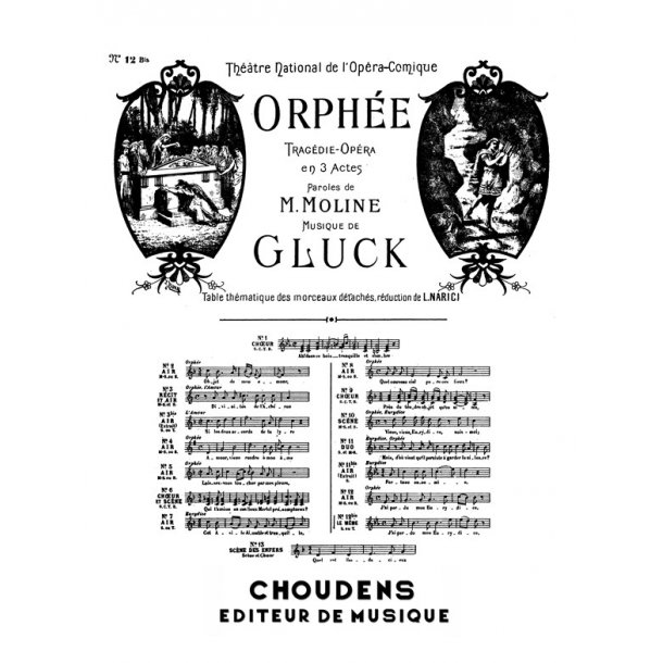 GLUCK ORPHE N 12BIS AIR D'ORPHE J'AI PERDU MON EURYDICE SOPRANO OU