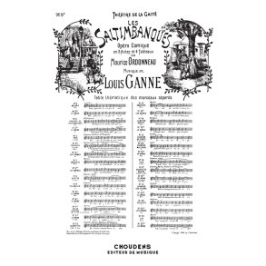 GANNE SALTIMBANQUES (LES) N 9BIS VALSE CHANTE C'EST L'AMOUR SOPRANO