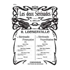LEONCAVALLO 3 SRNADES (LES) N 2A SRNADE FRANAISE SOPRANO OU TNO