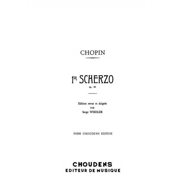 CHOPIN SCHERZO N&deg; 1 PIANO