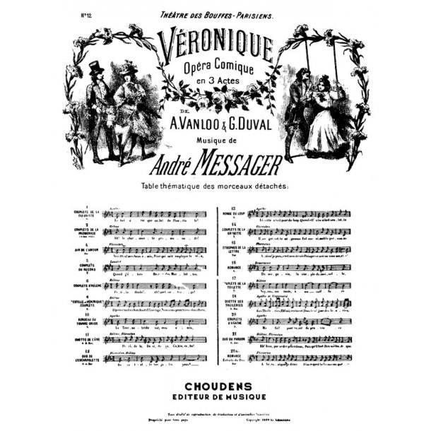 MESSAGER V&Eacute;RONIQUE N&deg; 12 DUO DE L'ESCARPOLETTE AURA-T-ELLE VOS JOLIS Y