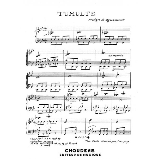 IGUERBOUCHEN PP LE MOKO TUMULTE PIANO