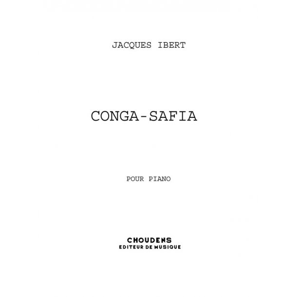 IBERT CONGA SOFIA-PIANO