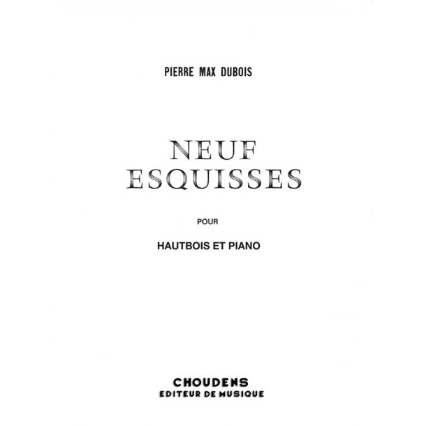 DUBOIS 9 ESQUISSES HAUTBOIS ET PIANO