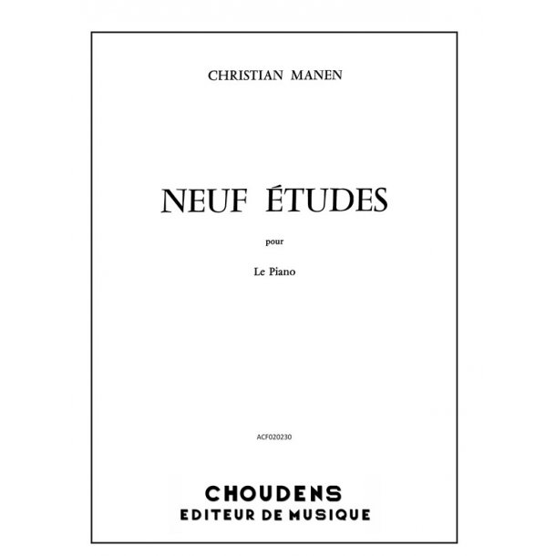 MANEN 9 &Eacute;TUDES PIANO