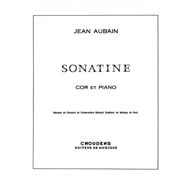 AUBAIN SONATINE COR ET PIANO