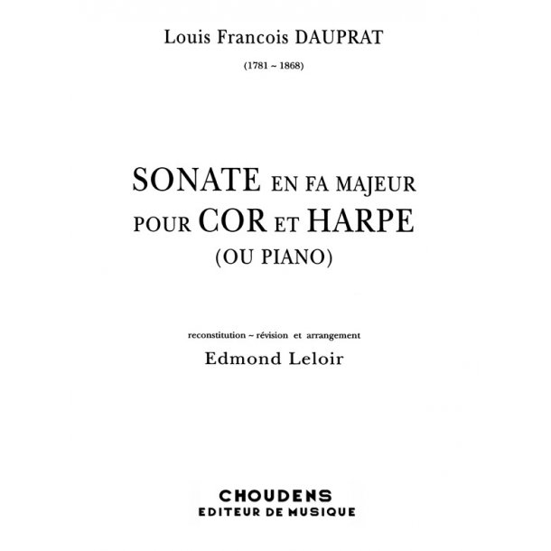 DAUPRAT SONATE EN FA MAJEUR COR ET HARPE OU PIANO