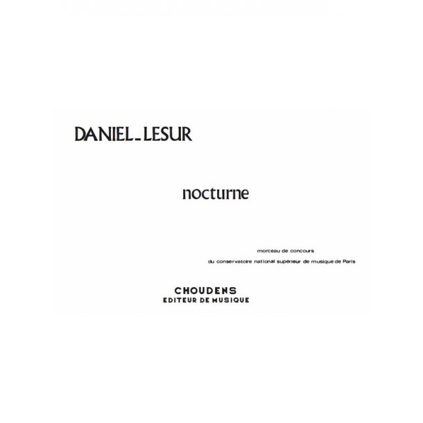 DANIEL-LESUR NOCTURNE POUR HAUTBOIS ET ORCHESTRE  CORDES HAUTBOIS ET