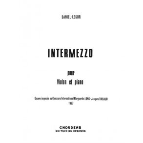 Daniel-Lesur: Intermezzo For Violin and Piano