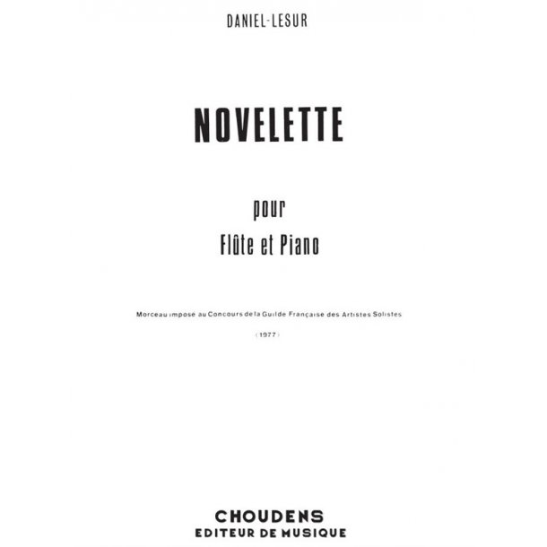 DANIEL-LESUR NOVELETTE FLTE ET PIANO