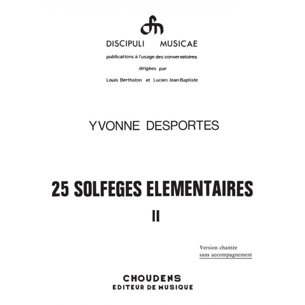 DESPORTES 25 LE&Ccedil;ONS DE SOLF&Egrave;GES &Eacute;L&Eacute;MENTAIRES SOLF&Egrave;GE