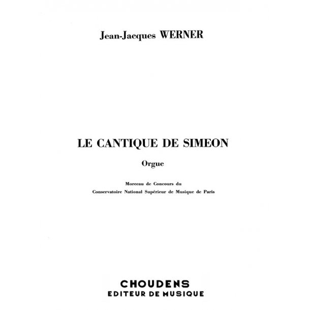 WERNER CANTIQUE DE SIMON ORGUE