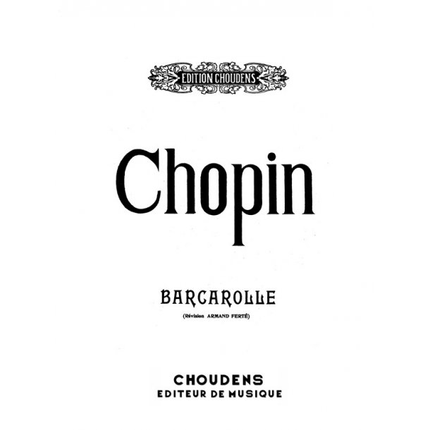 CHOPIN BARCAROLLE OPUS 60 PIANO