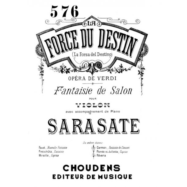 VERDI FANTAISIE SUR "LA FORZA DEL DESTINO" VIOLON ET PIANO