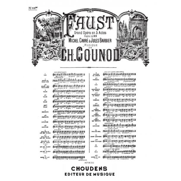 GOUNOD FAUST N&deg; 11 ROMANCE DE SI&Eacute;BEL VERSEZ VOS CHAGRINS SOPRANO CHANT