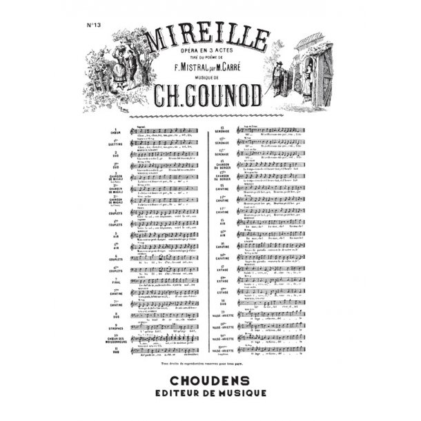 GOUNOD MIREILLE N&deg; 13 CHANSON DU BERGER LE TEMPS S'ENVOLE SOPRANO CHAN