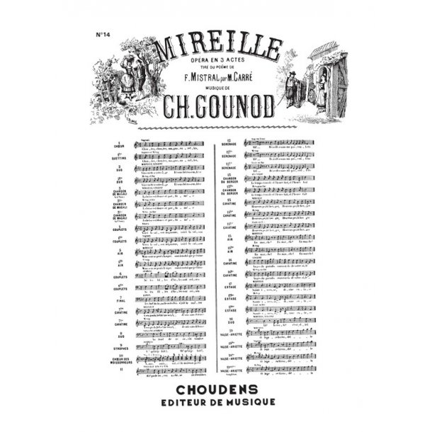 GOUNOD MIREILLE N&deg; 14 HEUREUX PETIT BERGER CHANT ET PIANO