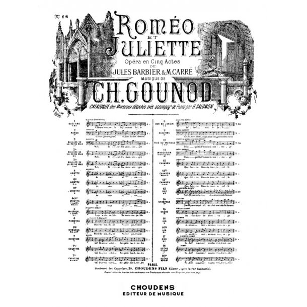 GOUNOD ROM&Eacute;O ET JULIETTE N&deg; 16 AIR AMOUR RANIME MON COURAGE SOPRANO CH