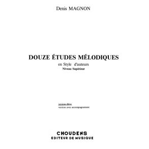 MAGNON 12 TUDES MLODIQUES LIVRE DE L'LVE SANS ACCOMPAGNEMENT SOLF