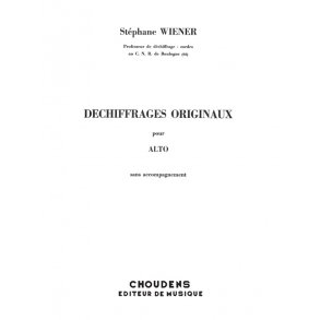 WIENER DCHIFFRAGES ORIGINAUX ALTO