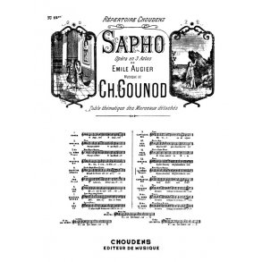 GOUNOD SAPHO N 12BIS ROMANCE  JOURS HEUREUX MEZZO OU BARYTON CHANT E