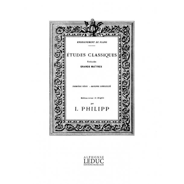 Philipp Etudes Classiques Tirees Des Grands Maitres Piano Book