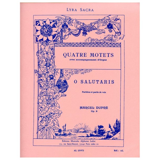 Marcel Dupr&eacute;: 4 Motets Op.9, No.1: O Salutaris (Choral-Mixed accompanied)