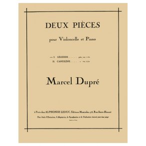 Dupre Legende Cello & Piano Book