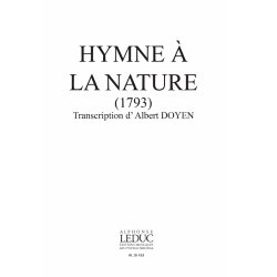 Fran&ccedil;ois-Joseph Gossec: Hymne &agrave; la Nature (Choral-Mixed accompanied)