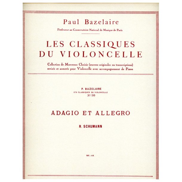 Robert Alexander Schumann: Adagio & Allegro Op.70 (Classiques No.50) (Cello & Piano)