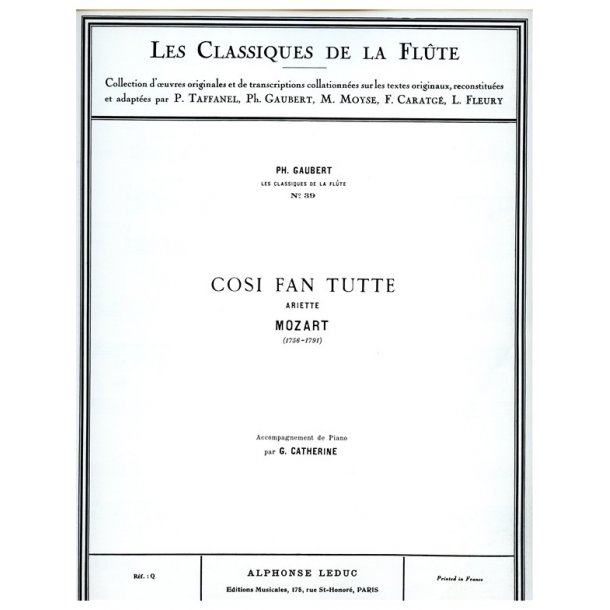 Wolfgang Amadeus Mozart: Ariette (Classiques No.39) (Flute & Piano)