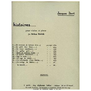 Jacques Ibert: Dans la Maison triste (Violin & Piano)