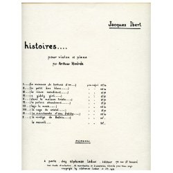 Jacques Ibert: La Marchande d'Eau fra&icirc;che (Violin & Piano)