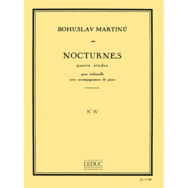 Bohuslav Martinu: 4 Nocturnes H189, No.4 (Cello & Piano)