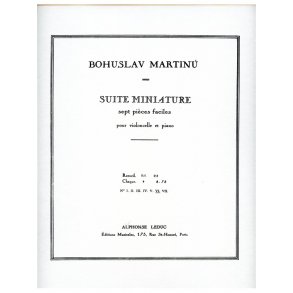 Bohuslav Martinu: Suite miniature H192, No.6 (Cello & Piano)