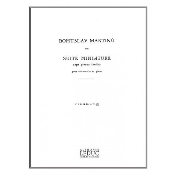 Bohuslav Martinu: Suite miniature H192, No.7 (Cello & Piano)