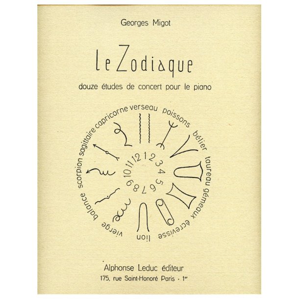 Georges Migot: Le Zodiaque, 12 Etudes de Concert (Piano solo)