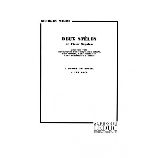 Migot Georges 2 Steles De V. Segalen In 16 Poche Orchestra Score