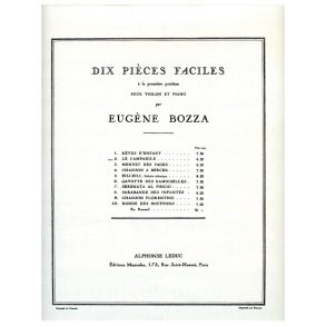Eugène Bozza: Pièces faciles No.2: Le Campanile (Violin & Piano)