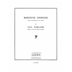 Paul Bazelaire: Berceuse chinoise Op.115 (Cello & Piano)