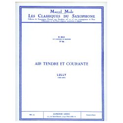 Jean Baptiste Lully: Air tendre et Courante (Classiques No.34) (Saxophone-Alto & Piano)
