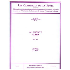 Johann Sebastian Bach: Sonata No.6, BWV1035 in E major (Classiques No.13) (Flute & Piano)