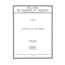 Felix Mendelssohn Bartholdy: Chanson de Printemps Op.62 No.6 in A major (Tenor Saxophone/Piano)
