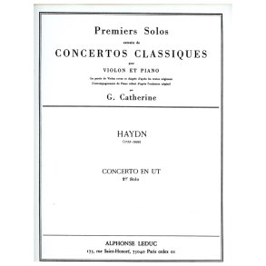 Haydn Catherine Premier Solo Extrait Concerto In C Violin & Piano Book