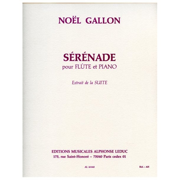No&euml;l-Gallon: S&eacute;r&eacute;nade (Flute & Piano)