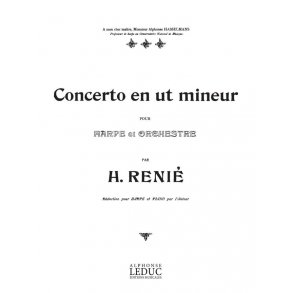Renie Concerto In C Minor Harp & Piano Book