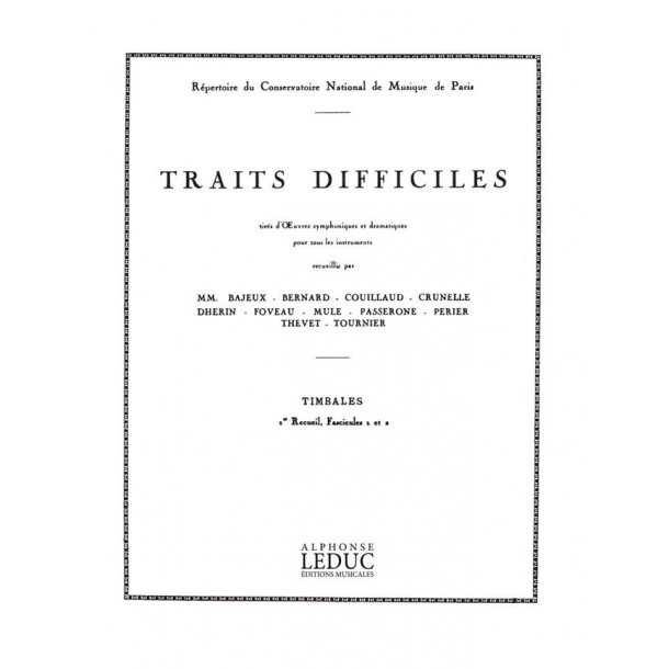 Various Composers: Traits difficiles pour Timbales (Percussion solo)