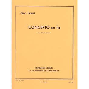 Henri Tomasi: Concerto in F major (Flute & Piano)