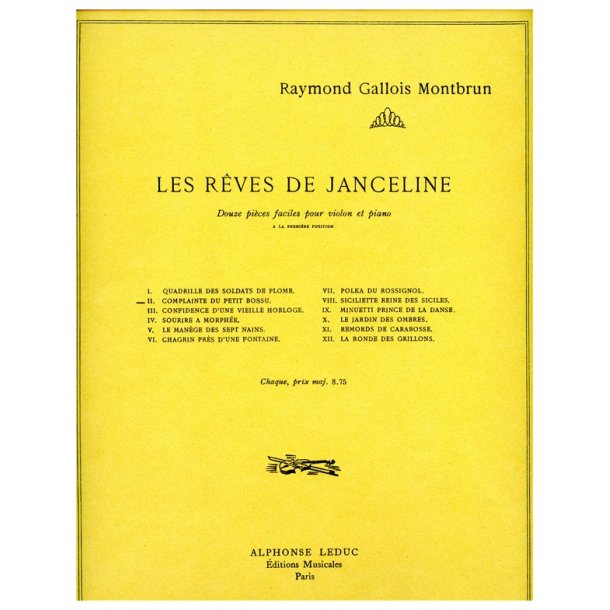 Raymond Gallois-Montbrun: Complainte du petit Bossu (Violin & Piano)