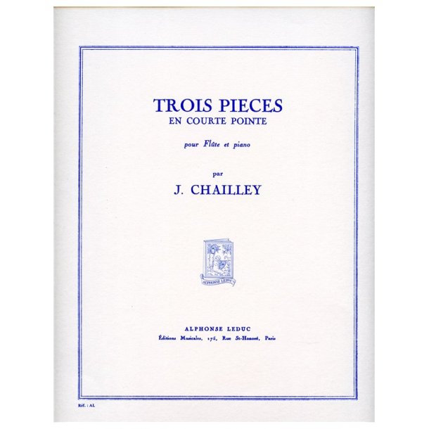 Jacques Chailley: 3 Pi&egrave;ces en Courte-Pointe (Flute & Piano)